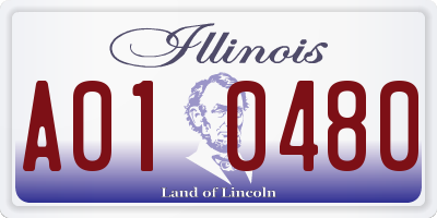 IL license plate A010480
