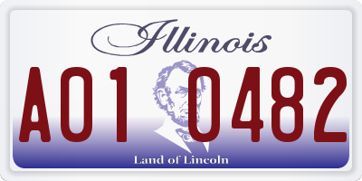 IL license plate A010482