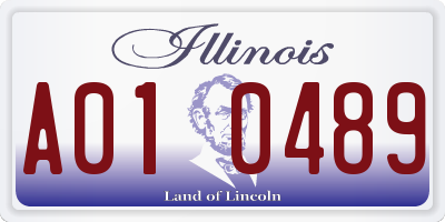 IL license plate A010489