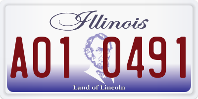 IL license plate A010491