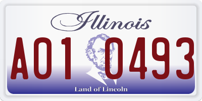 IL license plate A010493