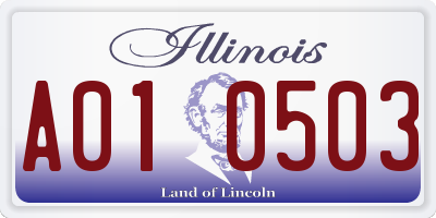 IL license plate A010503