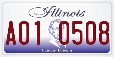 IL license plate A010508