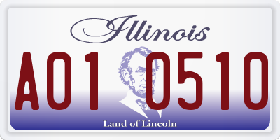 IL license plate A010510