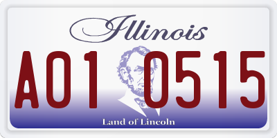 IL license plate A010515