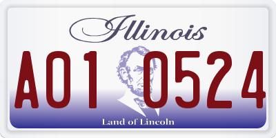 IL license plate A010524