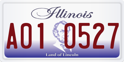 IL license plate A010527