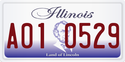 IL license plate A010529