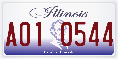 IL license plate A010544