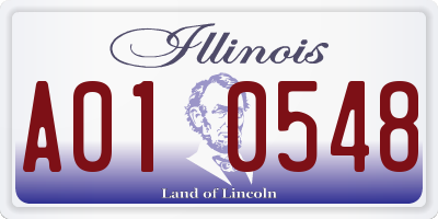 IL license plate A010548