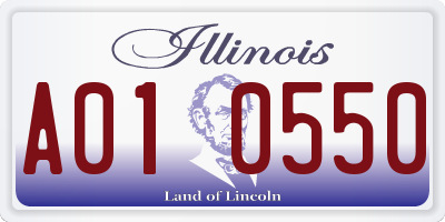 IL license plate A010550