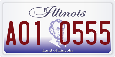IL license plate A010555