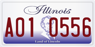 IL license plate A010556