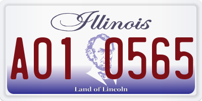 IL license plate A010565