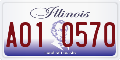 IL license plate A010570