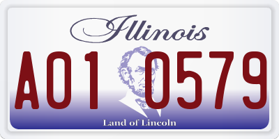 IL license plate A010579