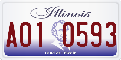 IL license plate A010593