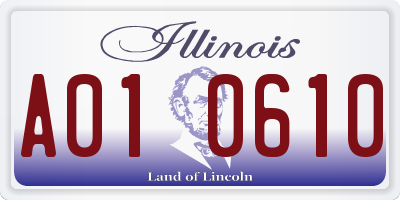 IL license plate A010610