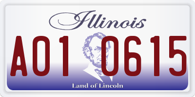 IL license plate A010615