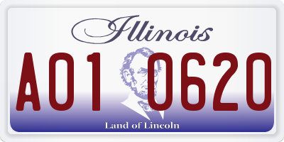 IL license plate A010620