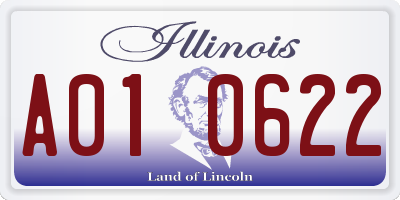 IL license plate A010622