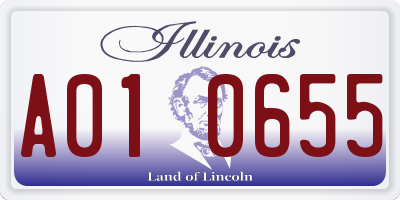 IL license plate A010655