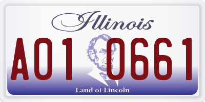 IL license plate A010661