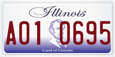 IL license plate A010695