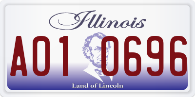 IL license plate A010696