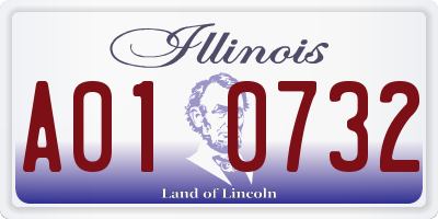 IL license plate A010732