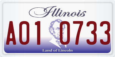 IL license plate A010733