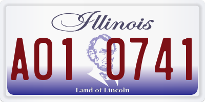 IL license plate A010741