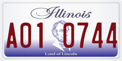 IL license plate A010744