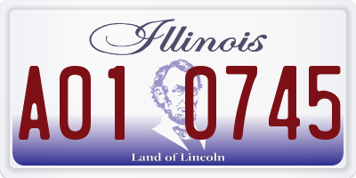 IL license plate A010745