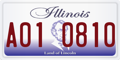 IL license plate A010810