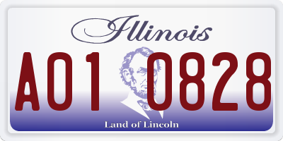 IL license plate A010828