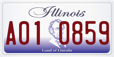 IL license plate A010859