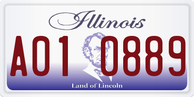 IL license plate A010889