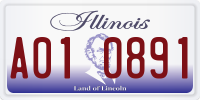 IL license plate A010891