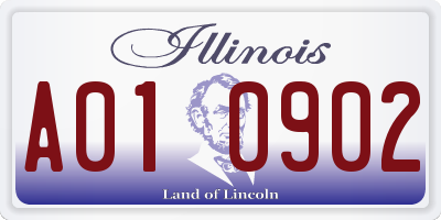 IL license plate A010902