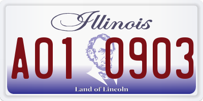 IL license plate A010903