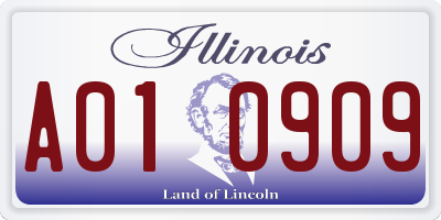 IL license plate A010909