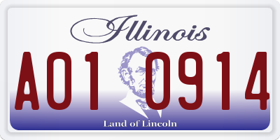 IL license plate A010914