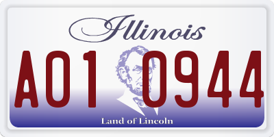 IL license plate A010944