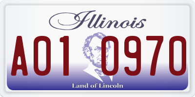 IL license plate A010970