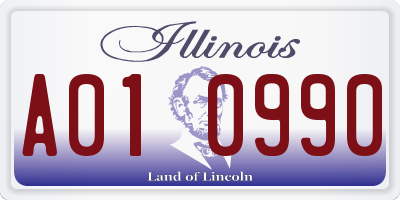 IL license plate A010990