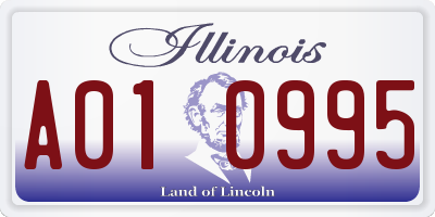 IL license plate A010995