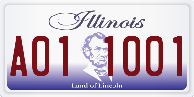 IL license plate A011001