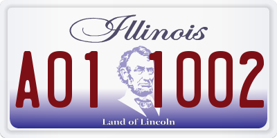 IL license plate A011002