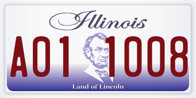 IL license plate A011008